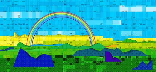 "Landscape with rainbow"