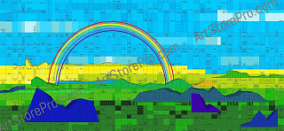 "Landscape with rainbow"
